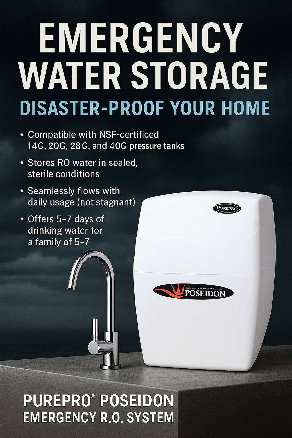 PurePro Poseidon Reverse Osmosis Water Filtration System