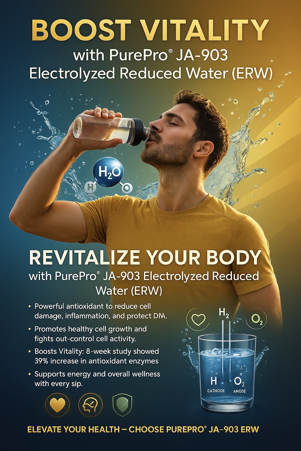 PurePro® JA-903 Electrolyzed Reduced Water (ERW)