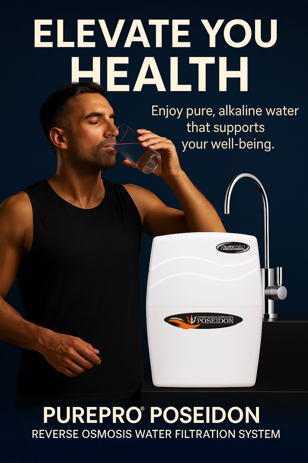 PUREPRO POSEIDON REVERSE OSMOSIS WATER FILTRATION SYSTEM