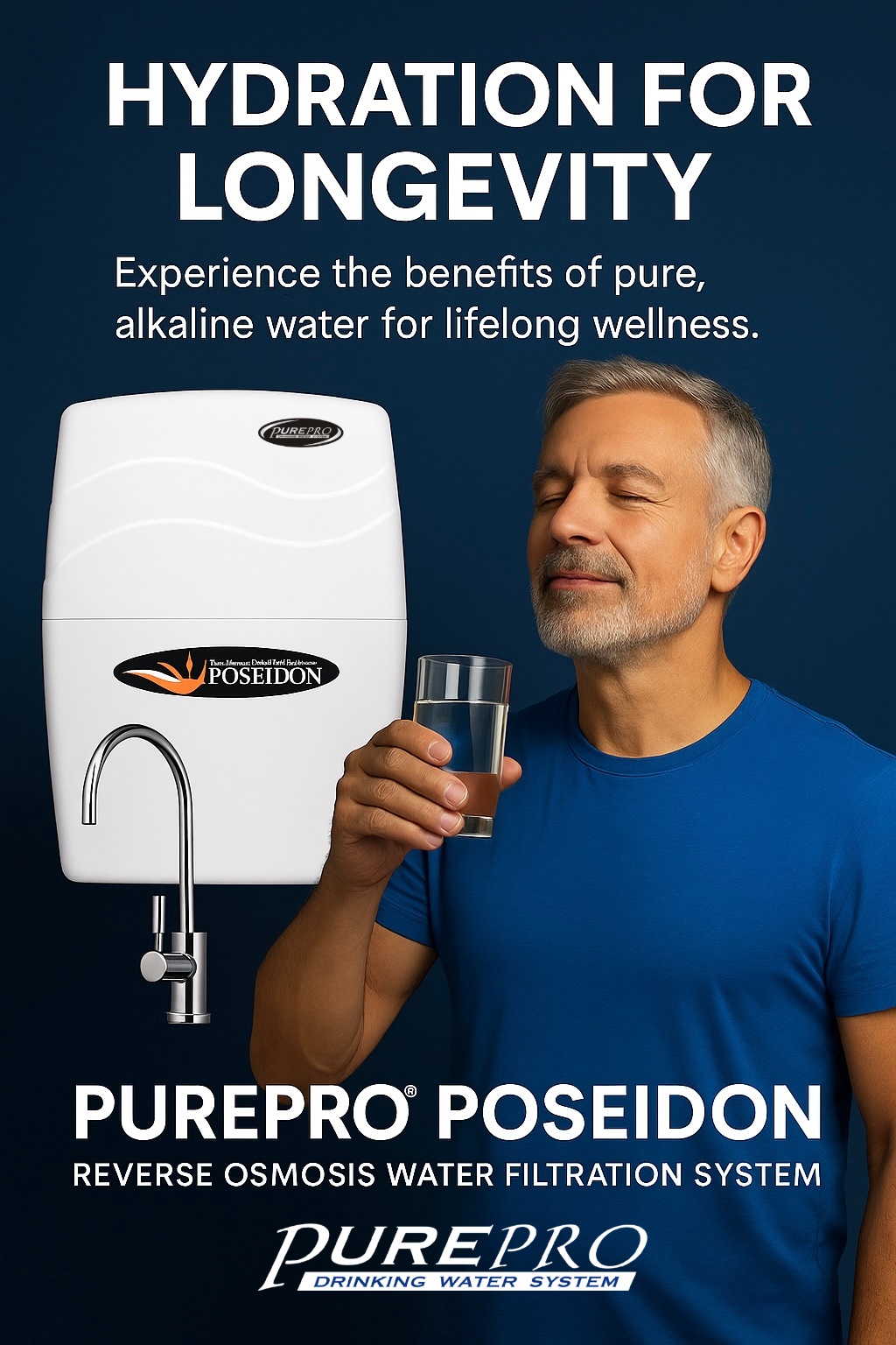 PUREPRO POSEIDON REVERSE OSMOSIS WATER FILTRATION SYSTEM
