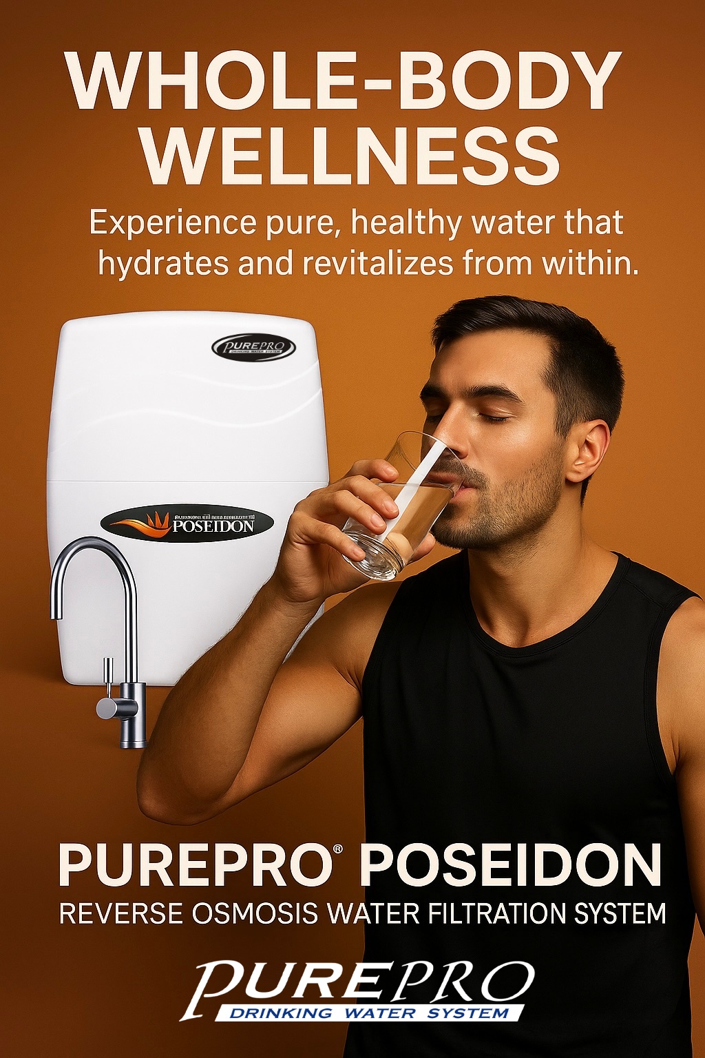 PUREPRO POSEIDON REVERSE OSMOSIS WATER FILTRATION SYSTEM