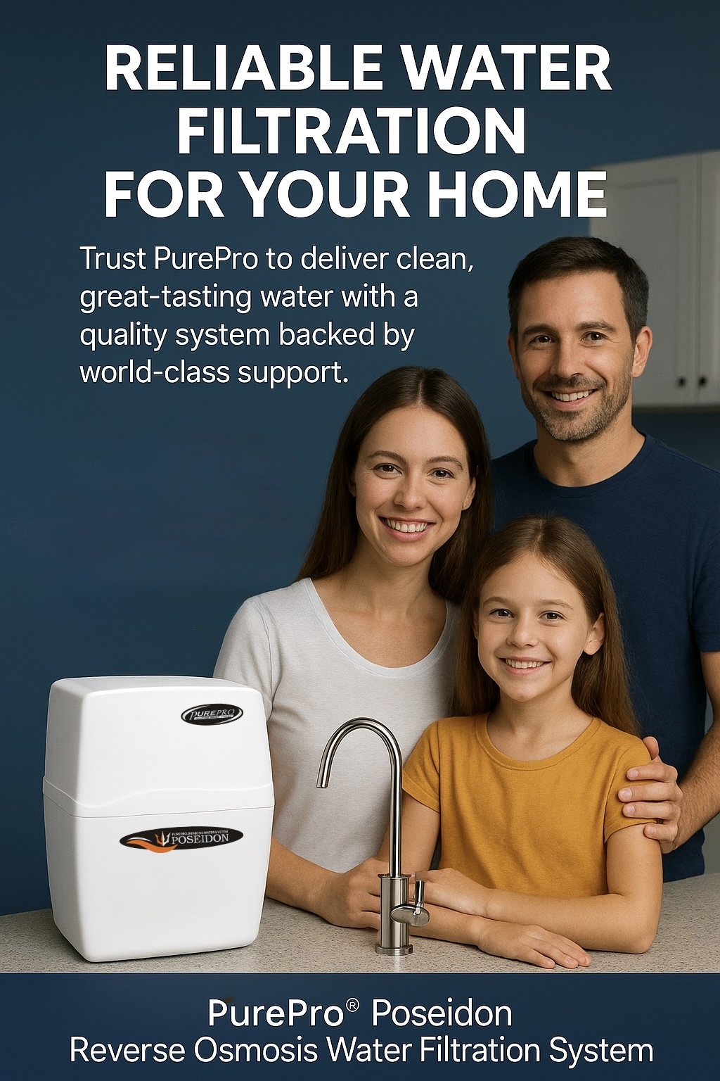 PUREPRO POSEIDON REVERSE OSMOSIS WATER FILTRATION SYSTEM