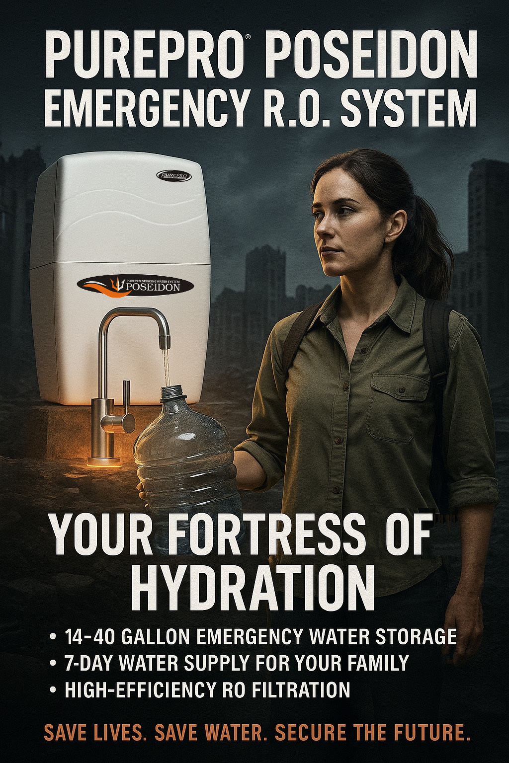 PUREPRO POSEIDON REVERSE OSMOSIS WATER FILTRATION SYSTEM