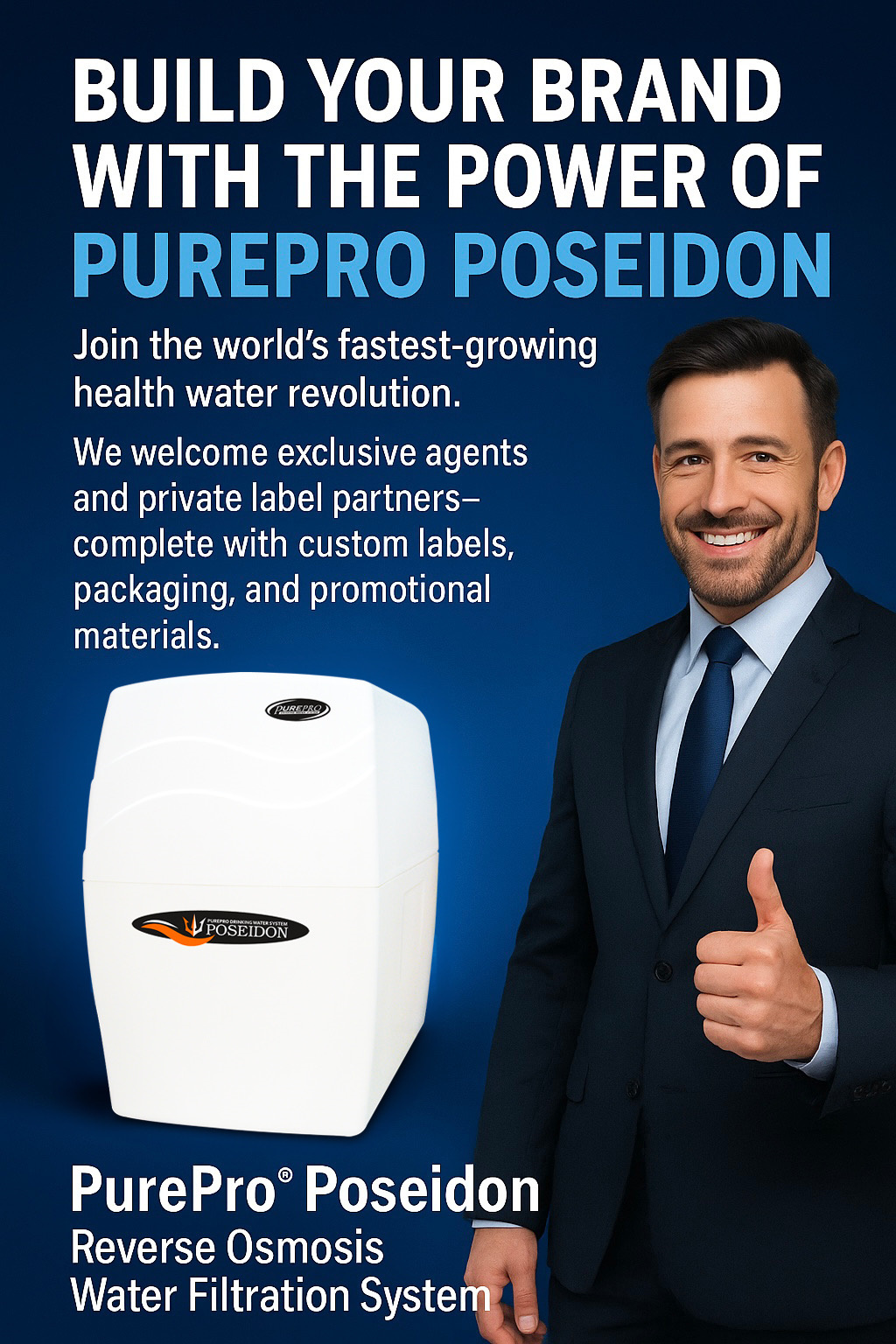 PUREPRO POSEIDON REVERSE OSMOSIS WATER FILTRATION SYSTEM