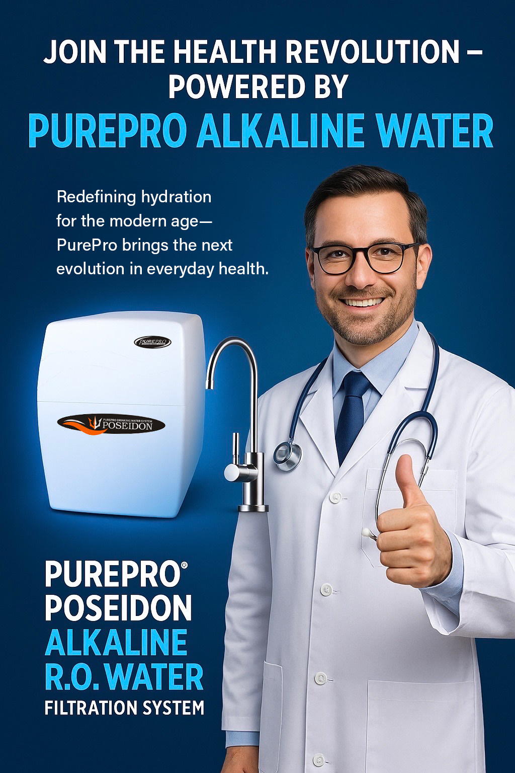 PUREPRO POSEIDON REVERSE OSMOSIS WATER FILTRATION SYSTEM