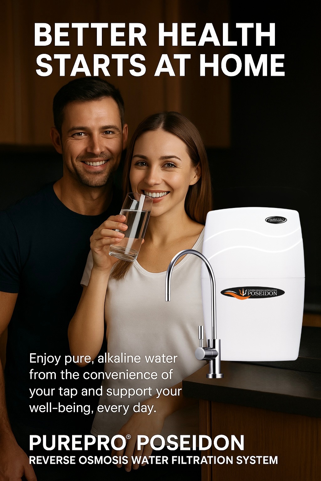 PUREPRO POSEIDON REVERSE OSMOSIS WATER FILTRATION SYSTEM