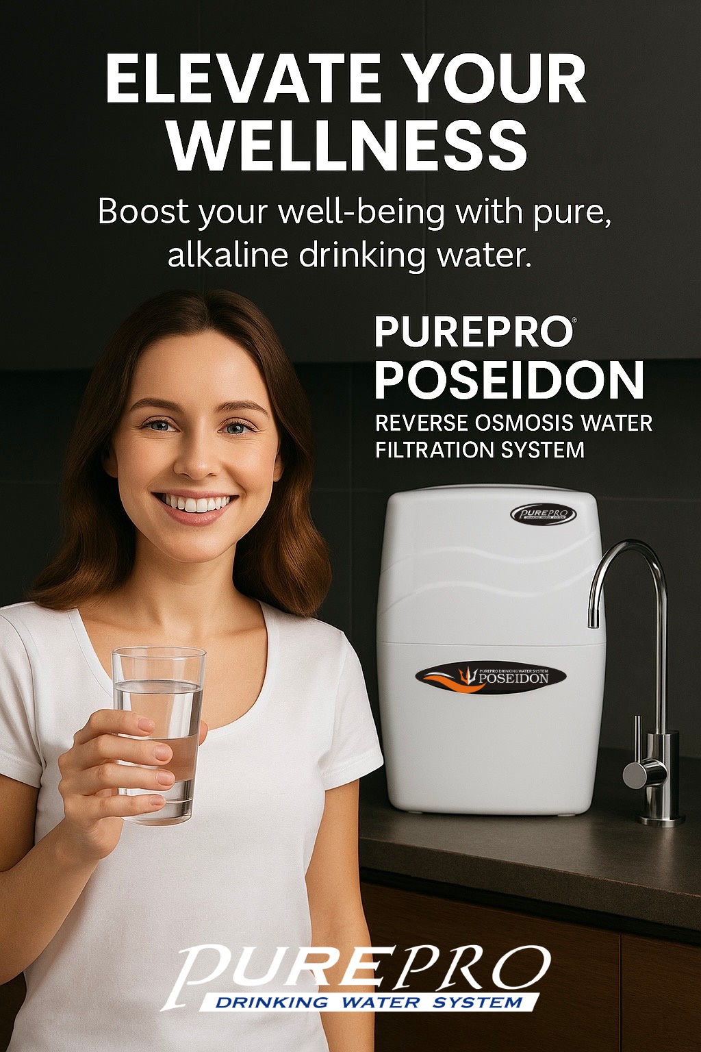 PUREPRO POSEIDON REVERSE OSMOSIS WATER FILTRATION SYSTEM