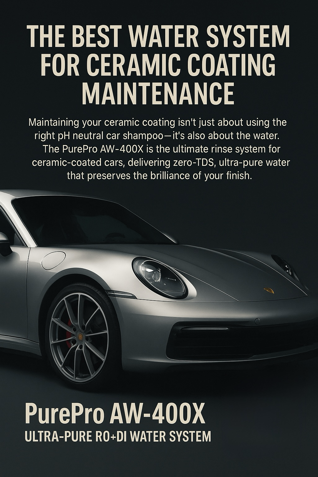 Best Ultra-Pure Water System for Ceramic Coating Maintenance - PurePro AW-400X Spot-Free Rinse