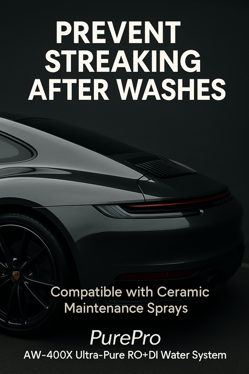 How PurePro AW-400X Prevents Streaks on Ceramic-Coated Cars with Spot-Free Rinse Technology